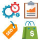 SEO & Internet Marketing Flat Icons